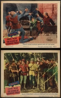 1w823 BANDIT OF SHERWOOD FOREST 2 LCs '45 great images of swashbuckler Cornel Wilde!