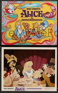 1w012 ALICE IN WONDERLAND 9 LCs R74 Walt Disney Lewis Carroll classic, w/psychedelic TC artwork!