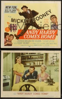 1w035 ANDY HARDY COMES HOME 8 LCs '58 Mickey Rooney & his son Teddy together for the first time!