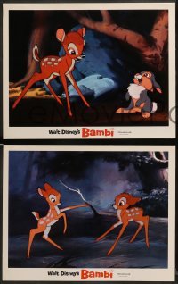 1w487 BAMBI 7 LCs R66 Walt Disney cartoon deer classic, he's with Thumper, Flower & owl!