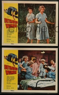 1w058 BETRAYED WOMEN 8 LCs '55 bad girls in solitary, Carole Mathews, Beverly Michaels!