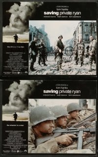 1w006 SAVING PRIVATE RYAN 12 LCs '98 Steven Spielberg, Tom Hanks, Tom Sizemore, Matt Damon, Davies!