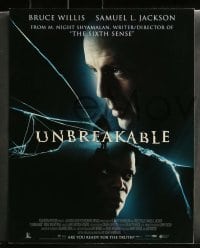 1w011 UNBREAKABLE 10 LCs '00 M. Night Shyamalan directed, Bruce Willis, Samuel L. Jackson!
