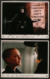 1w023 V FOR VENDETTA 9 LCs '05 Wachowskis, Natalie Portman, Hugo Weaving, Guy Fawkes!