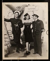 1x789 DESTROYER 4 8x10 stills '43 Edward G. Robinson, Glenn Ford & Regis Toomey on ship, Chapman!