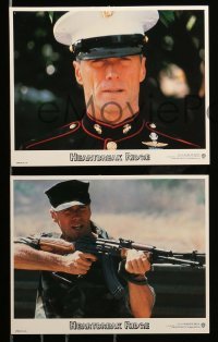 1x055 HEARTBREAK RIDGE 8 8x10 mini LCs '86 Clint Eastwood, Mario Van Peebles, war in Grenada!