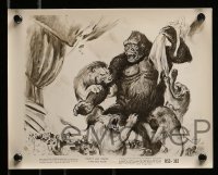 1x889 MIGHTY JOE YOUNG 3 8x10 stills R53 first Ray Harryhausen, one with great art of ape!