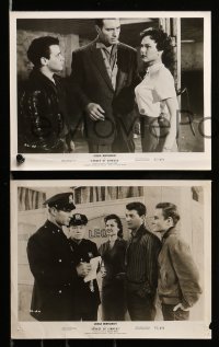 1x425 STREET OF SINNERS 10 8x10 stills '57 George Montgomery, only the Devil is the winner here!