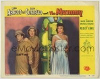 1y106 ABBOTT & COSTELLO MEET THE MUMMY LC #6 '55 scared Bud & Lou by Marie Windsor by sarcophagus!