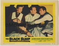 1y119 BLACK SLEEP LC #8 '56 scientist Basil Rathbone prepares to operate on sexy Patricia Blair!