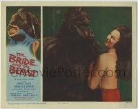 1y149 BRIDE & THE BEAST LC '58 Ed Wood, c/u of fake gorilla with sexy topless Charlotte Austin!