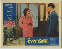1y140 CAT GIRL LC #3 '57 sexy Barbara Shelley in front of barred window, Robert Ayres!