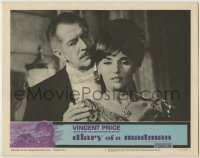 1y210 DIARY OF A MADMAN LC #2 '63 close up of Vincent Price behind nervous sexy Nancy Kovack!