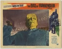 1y215 EVIL OF FRANKENSTEIN LC #2 '64 best super close up of the monster attacking, Hammer horror!