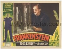 1y013 FRANKENSTEIN LC #6 R51 best different c/u of monster Boris Karloff & great border art, rare!