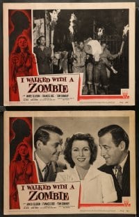 1y046 I WALKED WITH A ZOMBIE 2 LCs R56 Frances Dee w/ natives + between James Ellison & Tom Conway!