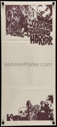 1z345 SCREAMING BONE-CRUSHING HORROR Aust daybill 70s Christopher Lee  Vincent Price
