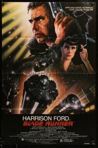 1z383 BLADE RUNNER NSS style 1sh '82 Ridley Scott sci-fi classic, art of Harrison Ford by Alvin!