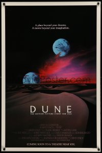 1z293 DUNE advance 1sh 84 David Lynch sci-fi classic, two moons over the desert planet Arrakis!