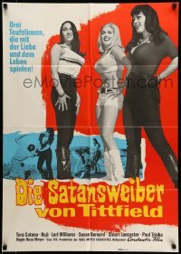 1z359 FASTER, PUSSYCAT! KILL! KILL! German '67 Russ Meyer, Tura Satana, Haji, sexy superwomen!