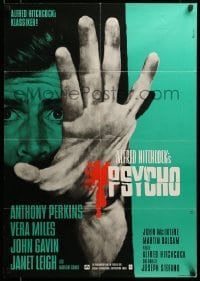 1z369 PSYCHO German R72 different art of Anthony Perkins by Lutz Peltzer, Alfred Hitchcock!
