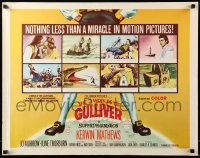 1z006 3 WORLDS OF GULLIVER 1/2sh '60 Ray Harryhausen fantasy classic, art of giant Kerwin Mathews!
