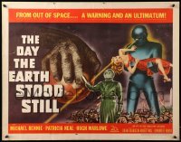 1z002 DAY THE EARTH STOOD STILL 1/2sh '51 classic art of Michael Rennie by Gort holding Neal!