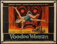 1z030 VOODOO WOMAN 1/2sh '57 sexy Albert Kallis horror art, striking from the depths of Hell!