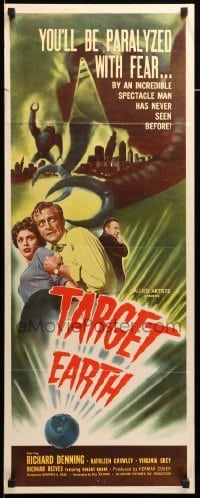 1z048 TARGET EARTH insert '54 sci-fi art of an incredible spectacle man has never seen before!