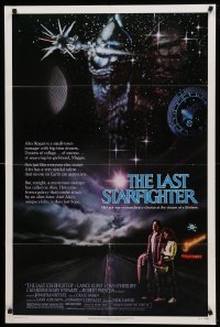 1z451 LAST STARFIGHTER 1sh '84 Catherine Mary Stewart & Lance Guest as video game pilot!