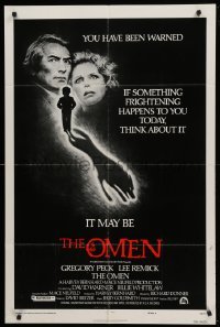 1z465 OMEN style F 1sh '76 Gregory Peck, Lee Remick, Satanic horror, you've been warned!
