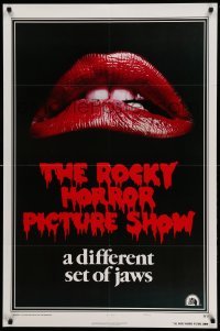 1z473 ROCKY HORROR PICTURE SHOW style A int'l 1sh '75 c/u lips image, a different set of jaws!