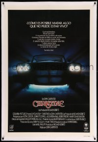 2a152 CHRISTINE linen int'l Spanish language 1sh '83 Stephen King, directed by John Carpenter!