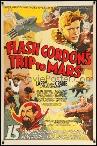 2a259 FLASH GORDON'S TRIP TO MARS S2 recreation 1sh 2001 great art of Buster Crabbe, Ming & others!