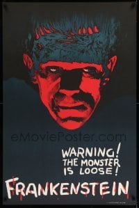 2a261 FRANKENSTEIN S2 recreation teaser 1sh 2000 best artwork of Boris Karloff as the monster!