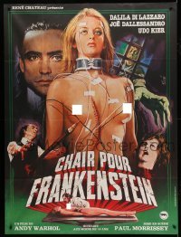 2a049 ANDY WARHOL'S FRANKENSTEIN French 1p R83 Paul Morrissey, sexy different Mascii monster art!