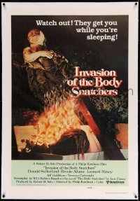 2a169 INVASION OF THE BODY SNATCHERS linen style A int'l 1sh '78 Kaufman remake, cool & different!