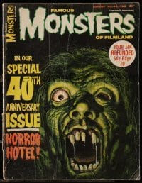 2a281 FAMOUS MONSTERS OF FILMLAND magazine Aug 1966 Horror Hotel art by Rob Cobb, 40th anniversary!
