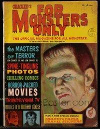 2a299 FOR MONSTERS ONLY vol 1 no 1 magazine November 1965 great Frankenstein monster cover art!