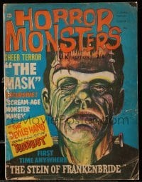 2a308 HORROR MONSTERS vol 1 no 3 magazine 1962 great Frankenstein art, The Stein of Frankenbride!