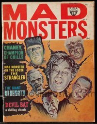 2a310 MAD MONSTERS magazine Summer 1964 art of Lon Chaney Jr. Champion of Chills as 6 monsters!