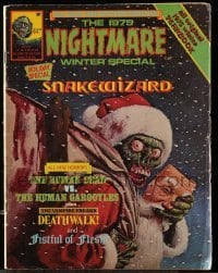 2a314 NIGHTMARE magazine February 1975 Cintron Segrelles art of creepy monstrous Santa Claus!