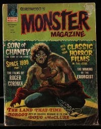 2a315 QUASIMODO'S MONSTER MAGAZINE vol 1 no 4 magazine Sep 1975 classic horror films, Son of Chaney