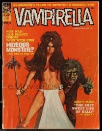2a324 VAMPIRELLA #10 magazine March 1971 Bill Hughes art of sexy warrior woman & monster!