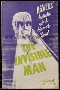 2a082 INVISIBLE MAN 8pg pressbook R1947 James Whale, Claude Rains, H.G. Wells, cool images, Realart!