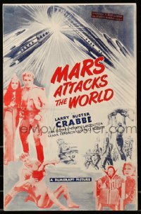 2a085 MARS ATTACKS THE WORLD pressbook R50 Buster Crabbe as Flash Gordon, Middleton as Ming!