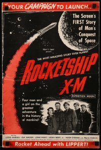 2a087 ROCKETSHIP X-M pressbook '50 the screen's FIRST story of man's conquest of space, cool!
