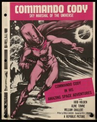 2a094 COMMANDO CODY TV press sheet R50s Sky Marshal of the Universe in his amazing space adventures!
