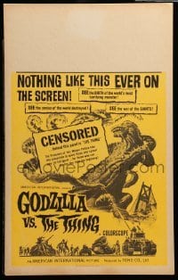 2a046 GODZILLA VS. THE THING Benton WC '64 see the birth of the world's most terrifying monster!
