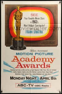 2b001 35TH ANNUAL ACADEMY AWARDS 1sh '63 the year Lawrence of Arabia won 7 Oscars!